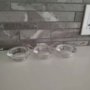 Set of 3 - Glass Tealight/Votive Holders